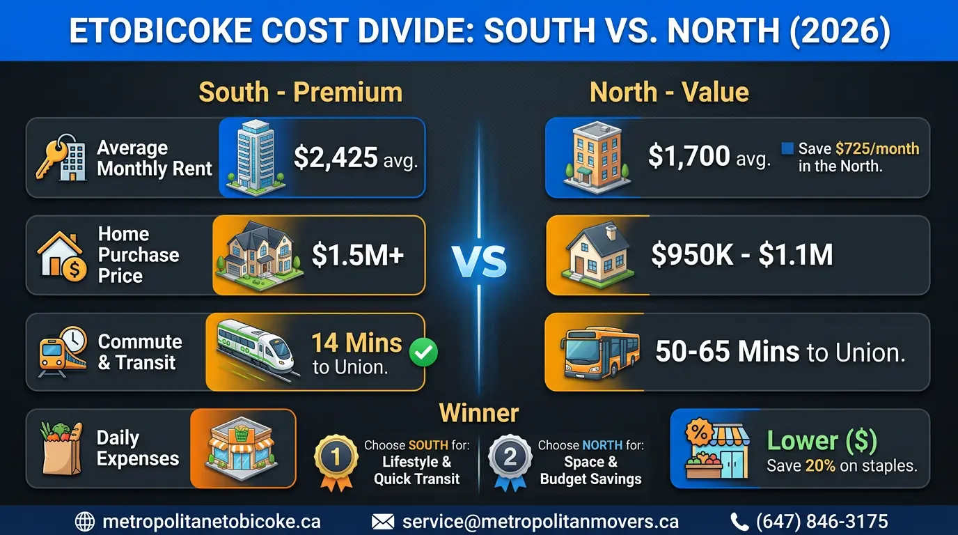 South Etobicoke vs North Etobicoke Cost: Which Area Fits Your 2026 Budget