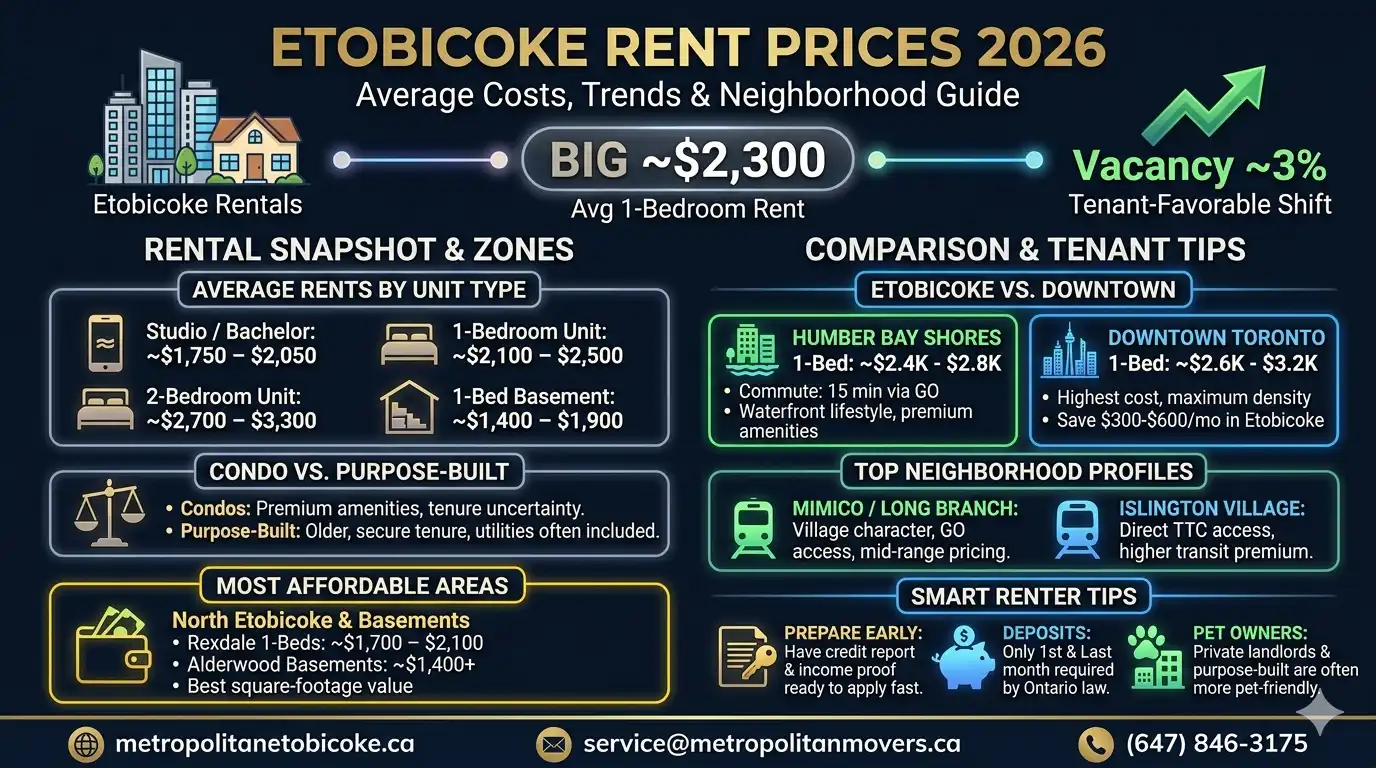Etobicoke Rent Prices 2026: What Tenants Are Actually Paying Across Every Neighborhood